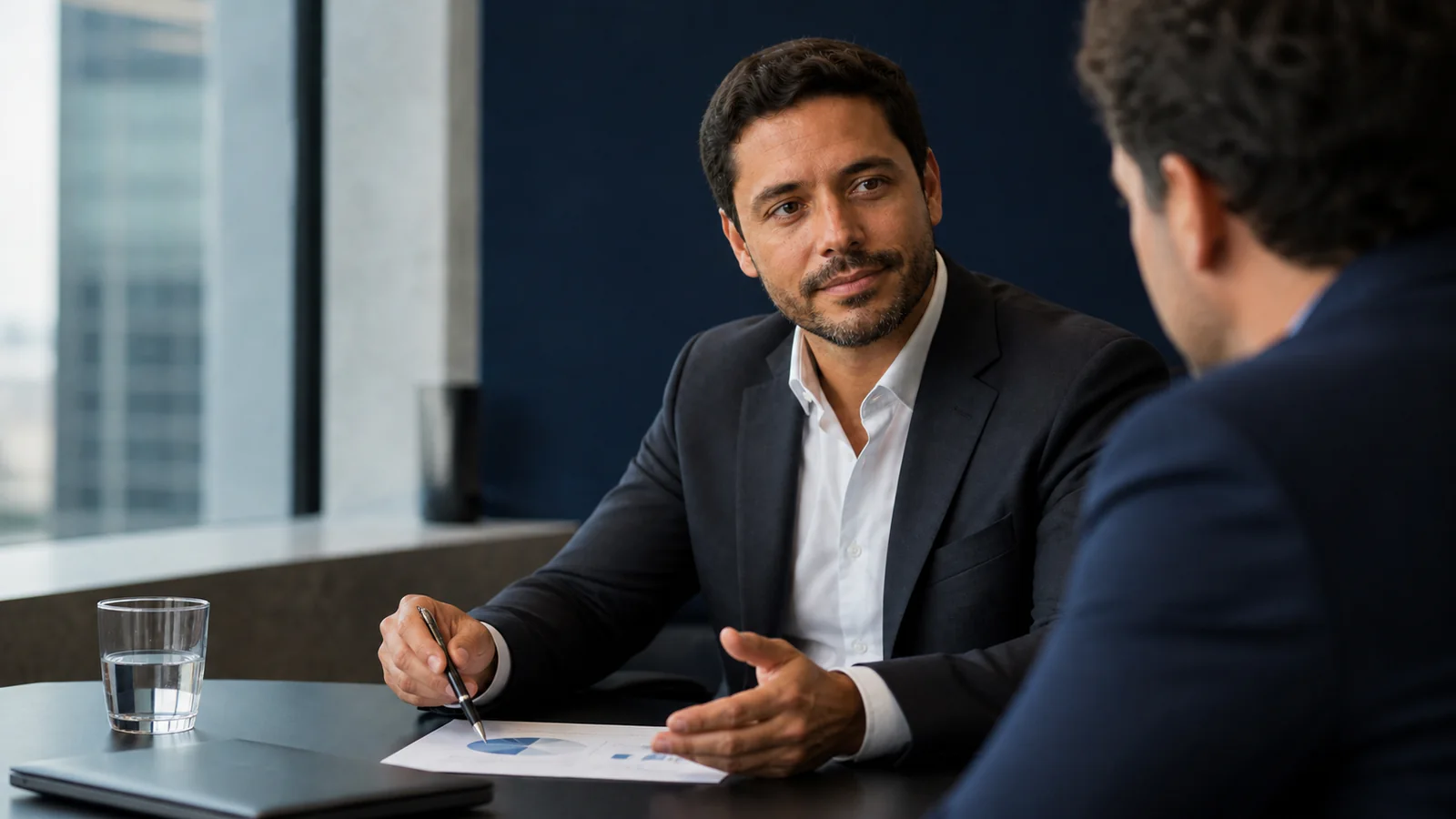 Conversa estratégica sobre gestão financeira executiva